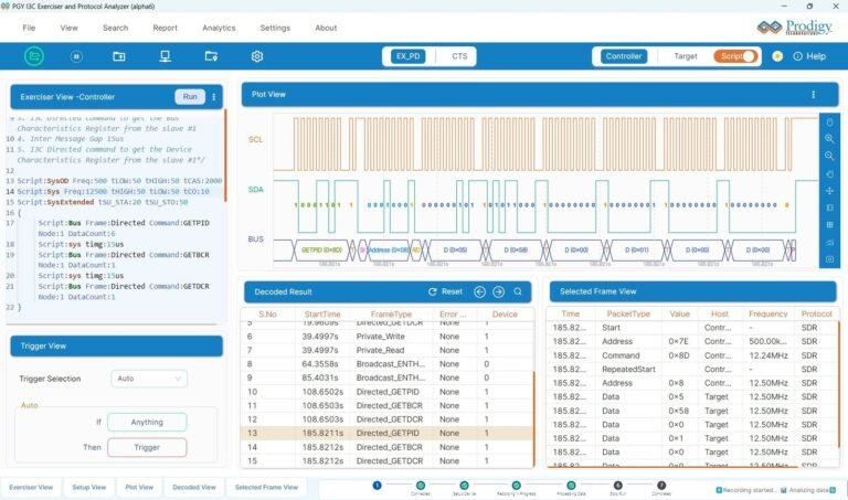 Prodigy Technovations erweitert branchenführenden I3C Protocol Exerciser and Analyzer um fortschrittliche Unterstützung für NVMe-MI, SPDM und PLDM auf Anwendungsebene